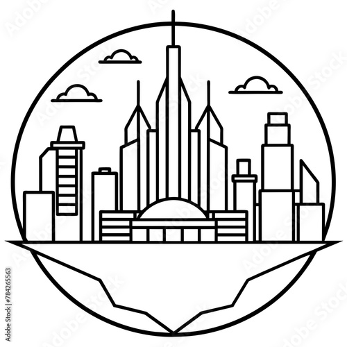 Future city vector illustration.