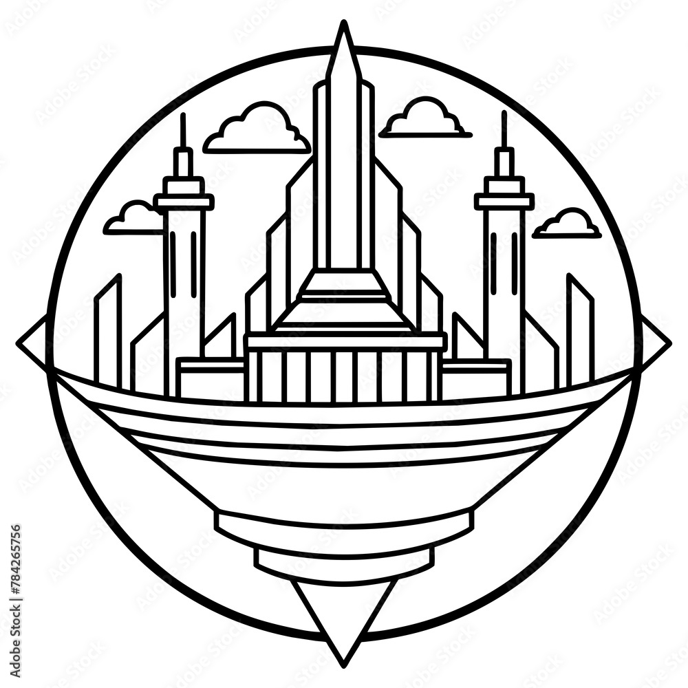 Future city vector illustration. Future city vector illustration.