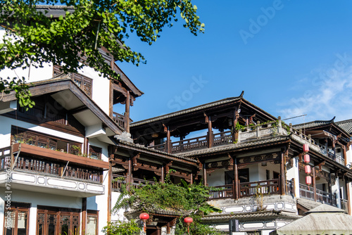 Buildings with traditional Chinese architectural style