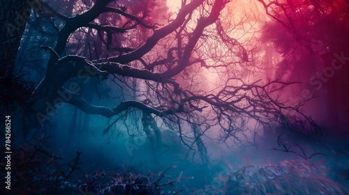 The Enchanting Depths of the Gothic Forest,Where Twisted Branches Ensnare the Unwary Traveler in Their Ethereal Grasp