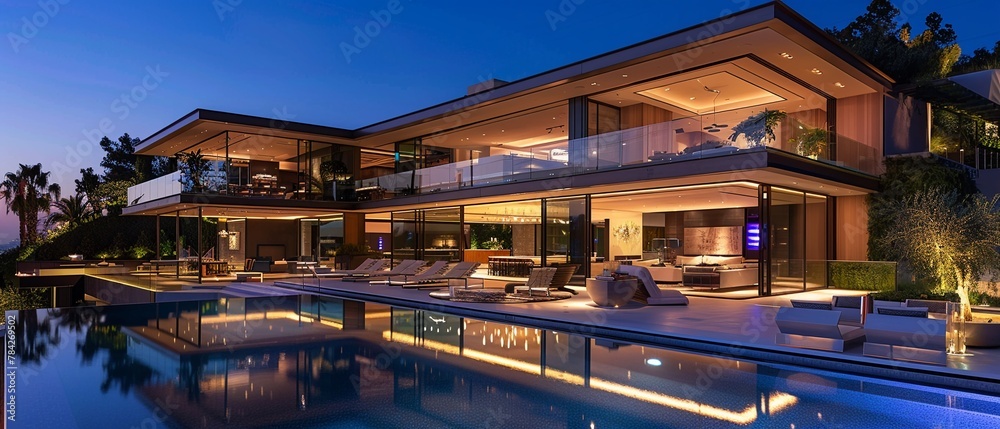Night view of a luxurious