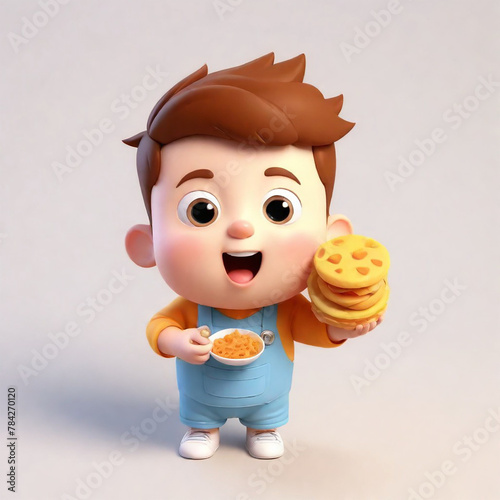 child eat food