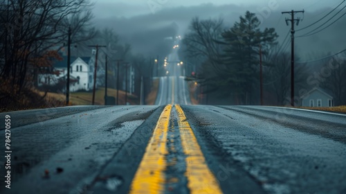 photorealistic highway on town background Generated with Ai tools