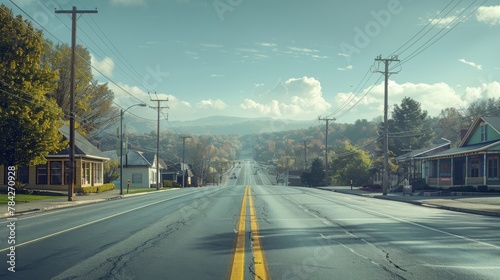 photorealistic highway on town background Generated with Ai tools