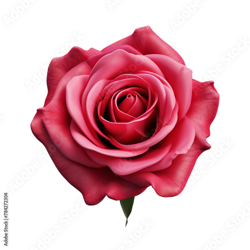 illustration of Rose 3D rendering , Isolated on transparent PNG background, Generative ai