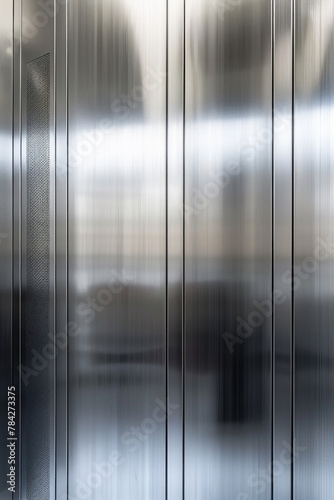 Silver shiny metal panel surface for background