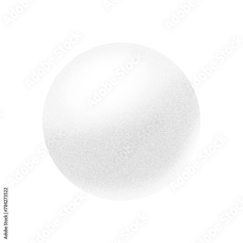 Grainy gradient sphere with noise effect. Vector stipple planet with shadow like spray isolated on white background. Halftone abstract 3d dusty ball. Vintage grunge graphic circle.