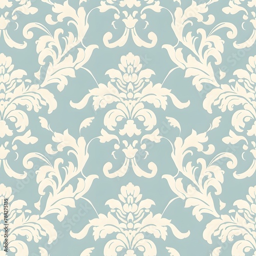 light blue damask seamless pattern © Sagar