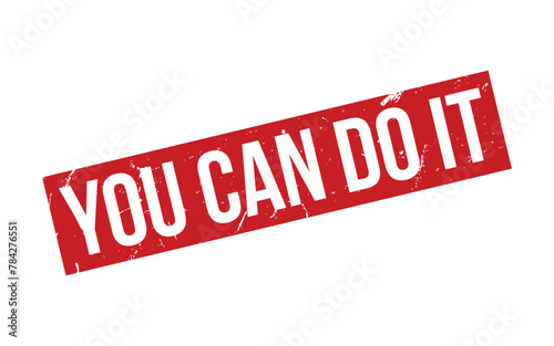 Red You Can Do It Rubber Stamp Seal Vector