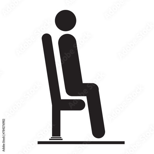 Symbol sign pictogram. Waiting seat pictogram