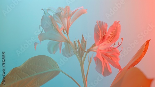 Flower on background, a depiction of amazing color. Blossoming and bright, it's a gorgeous natural decoration.