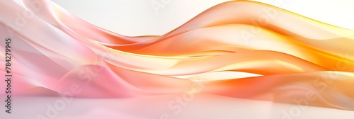 gold and white gradient curved shape white background, for banner wallpaper, aspect ratio 3:1