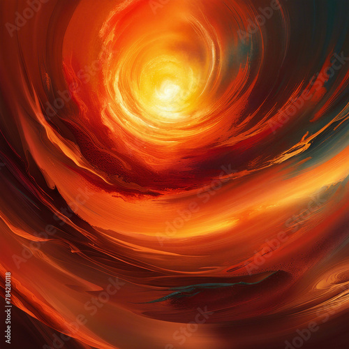 Solar Flare Fusion: Bold Abstract Art Capturing Cosmic Intensity