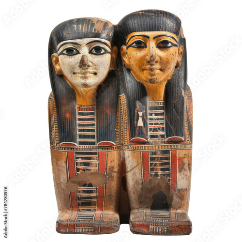 Hedjet and Desheret Combined Egypt Art  isolated on transparent png.

 photo