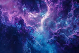 abstract purple and blue galaxy background texture, sky and clouds pattern