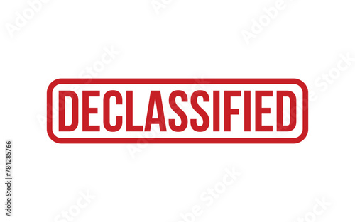 Red Declassified Rubber Stamp Seal Vector photo