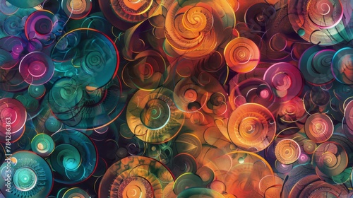 Colorful abstract swirls background, suitable for imaginative and creative visuals.