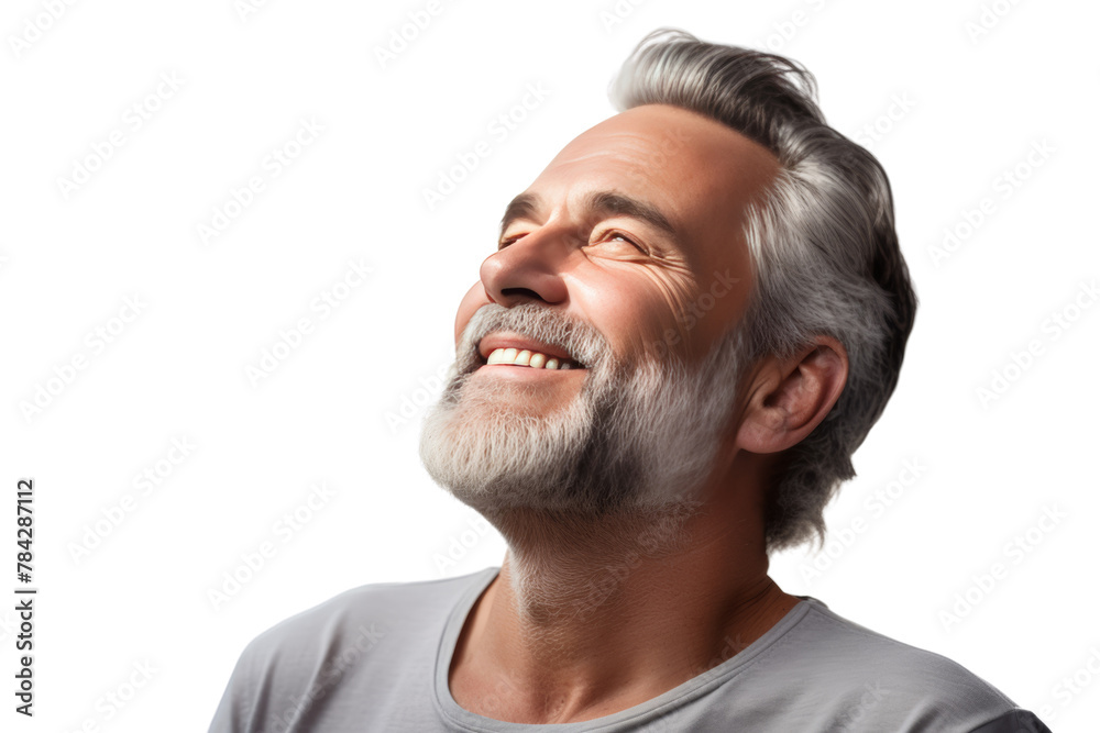 Obraz premium Relaxed businessman Isolated on transparent background.