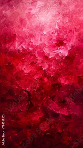 Red and pink abstract painting
