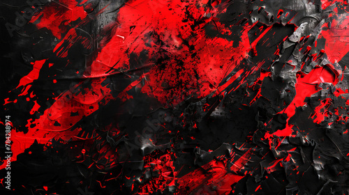 Black and red grunge texture background splashes peeled rough pain wallpaper