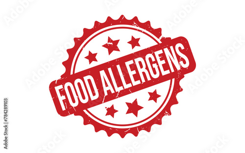 Food Allergens rubber grunge stamp seal vector