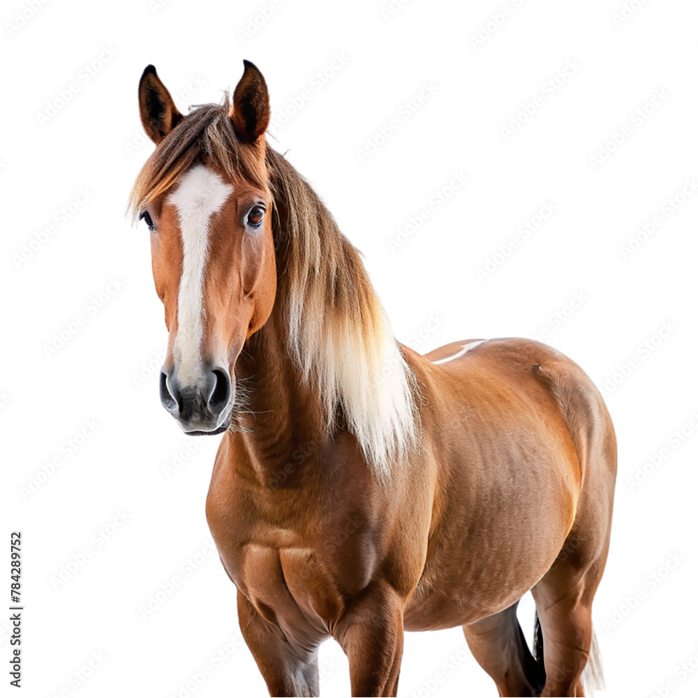 Obraz premium Brown horse isolated on transparent background