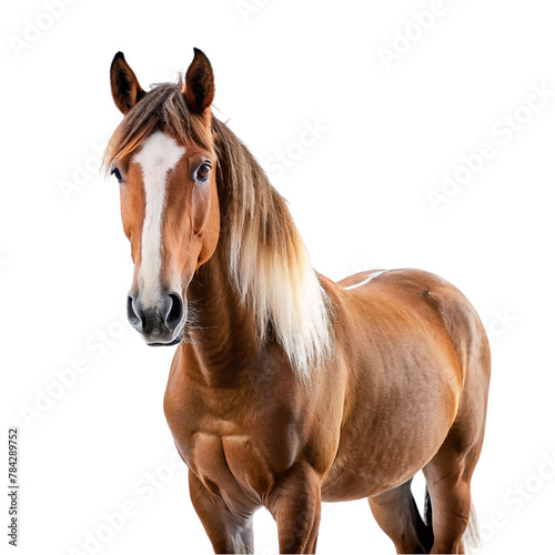 Brown horse isolated on transparent background