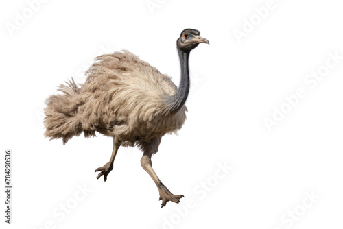 Ostrich running , isolated on transparent background.