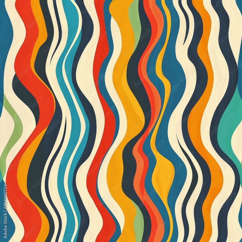 Multicolored wavy pattern on white background Multicolored wavy pattern on white background