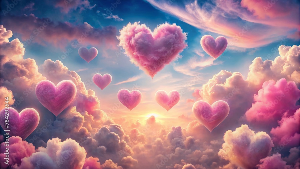 Hearts made of clouds