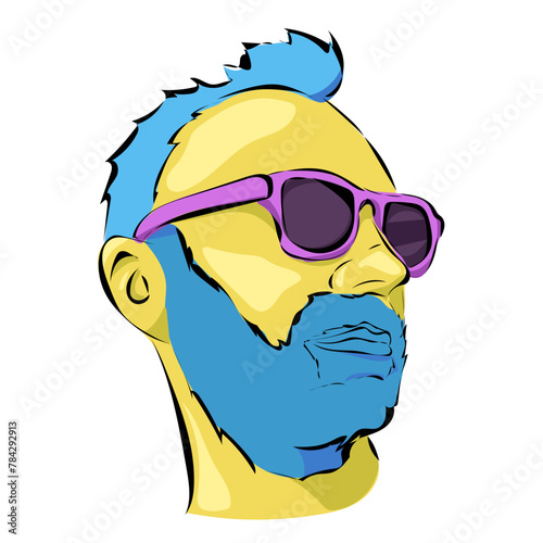 Mann mit Bart und Sonnenbrille