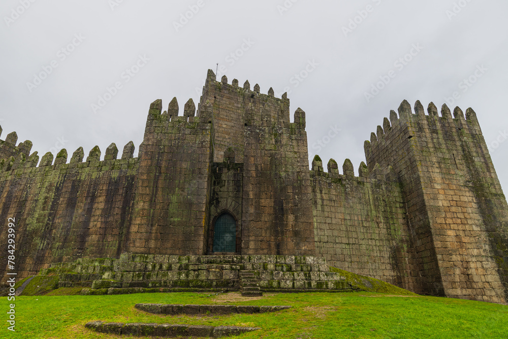 Guimaraes, Portugal. The Castle of Guimaraes is a Portuguese National Monument referred to as the Cradle of Portugal. Guimaraes, Portugal. The Castle of Guimaraes is a Portuguese National Monument referred to as the Cradle of Portugal.