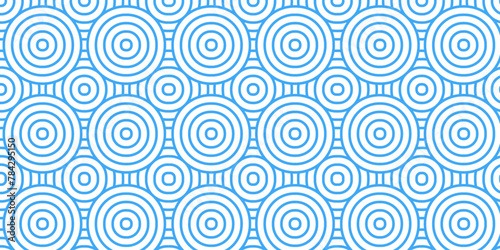   Overlapping Pattern Minimal diamond geometric waves spiral and abstract circle wave line. blue seamless tile stripe geometric create retro square line backdrop pattern background.