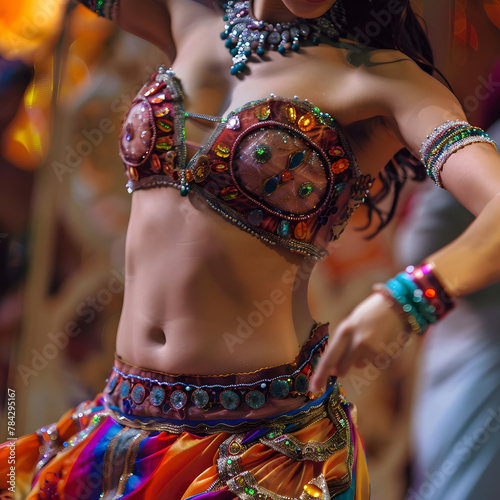 belly dancer performing on stage in Dubai 