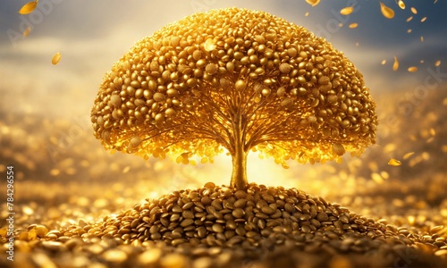 Árvore dourada geradas por ia