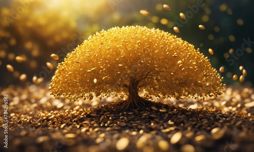 Árvore de ouro gerada por ia
