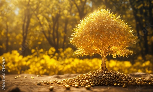 Árvore dourada geradas por ia