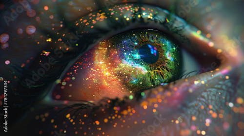 Cosmic Eye Gazing into the Universe Concept Art