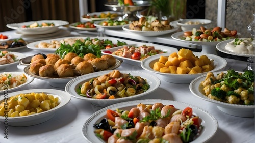 buffet with olives