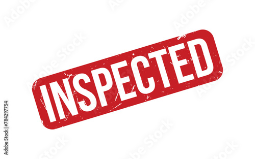Inspected rubber grunge stamp seal vector