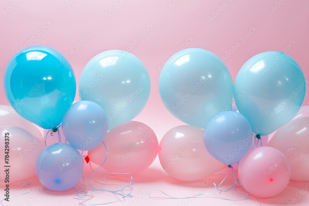 Blue and Pink Balloon Decor for Baby Gender Announcement
