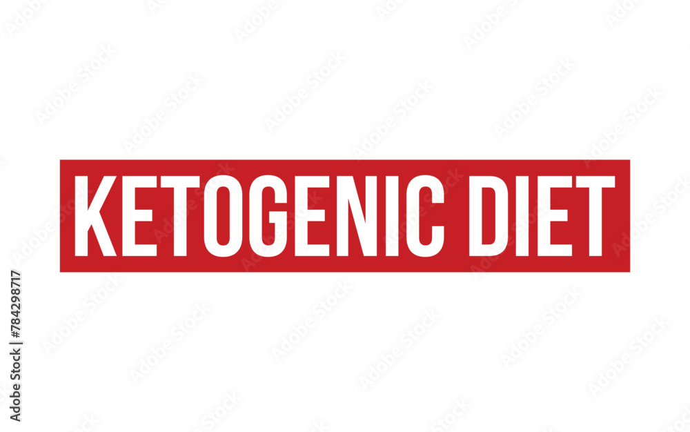 Ketogenic Diet Rubber Stamp Seal Vector