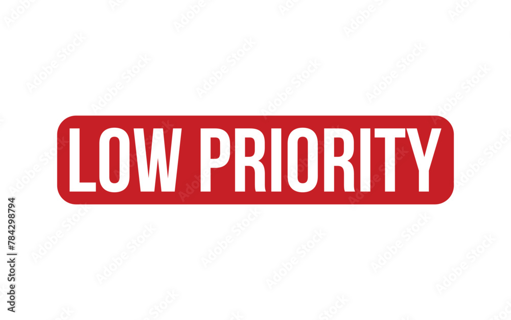 Red Low Priority Rubber Stamp Seal Vector Red Low Priority Rubber Stamp Seal Vector
