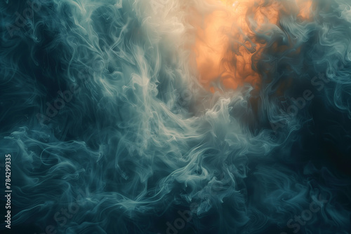 Abstract smoke and water creating feeling of disaster, natural catastrophe wallpaper background