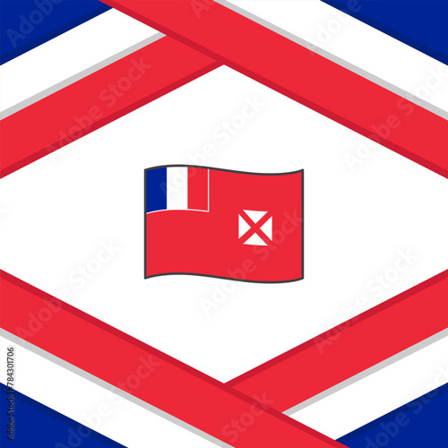 Wallis And Futuna Flag Abstract Background Design Template. Wallis And Futuna Independence Day Banner Social Media Post. Wallis And Futuna Template