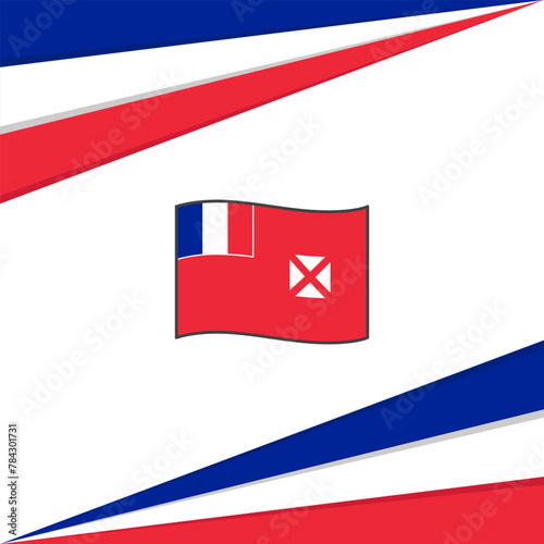 Wallis And Futuna Flag Abstract Background Design Template. Wallis And Futuna Independence Day Banner Social Media Post. Wallis And Futuna Design