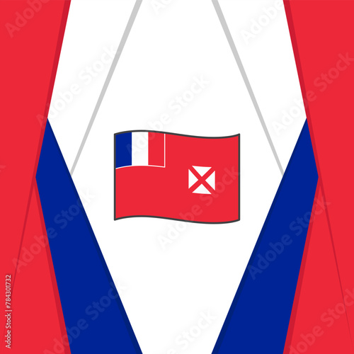 Wallis And Futuna Flag Abstract Background Design Template. Wallis And Futuna Independence Day Banner Social Media Post. Wallis And Futuna Background