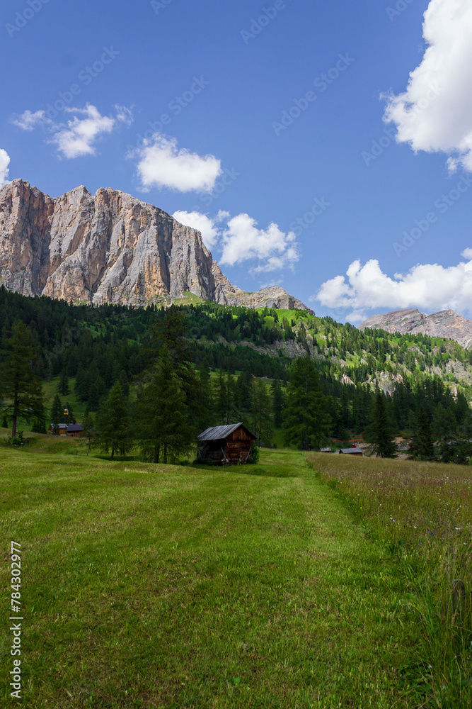 italian mountains with clouds in Trentino Alto Adige