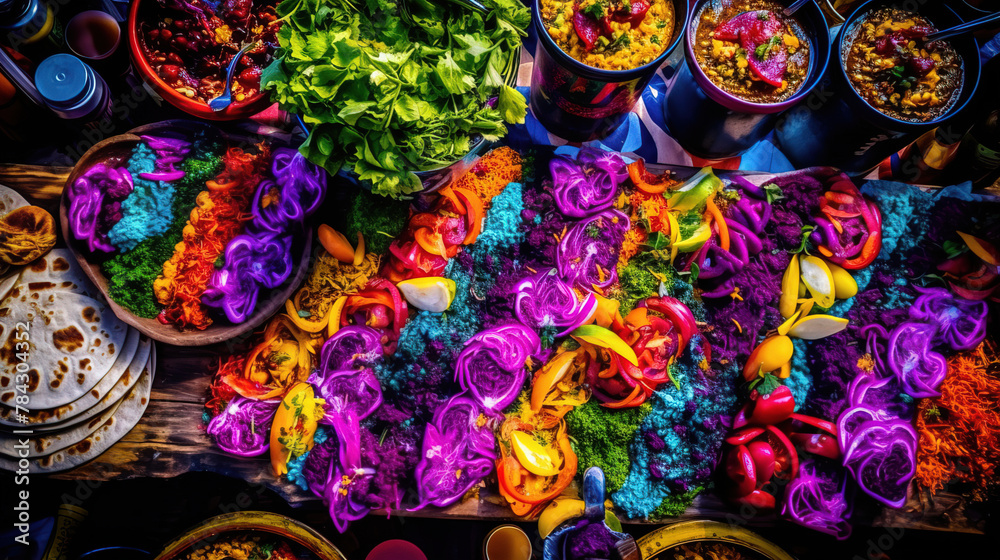 close up of colorful salad dish