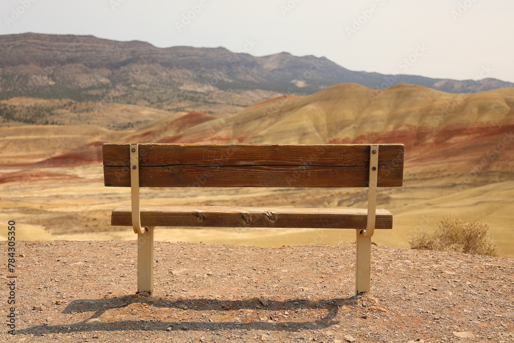 bench in the desert